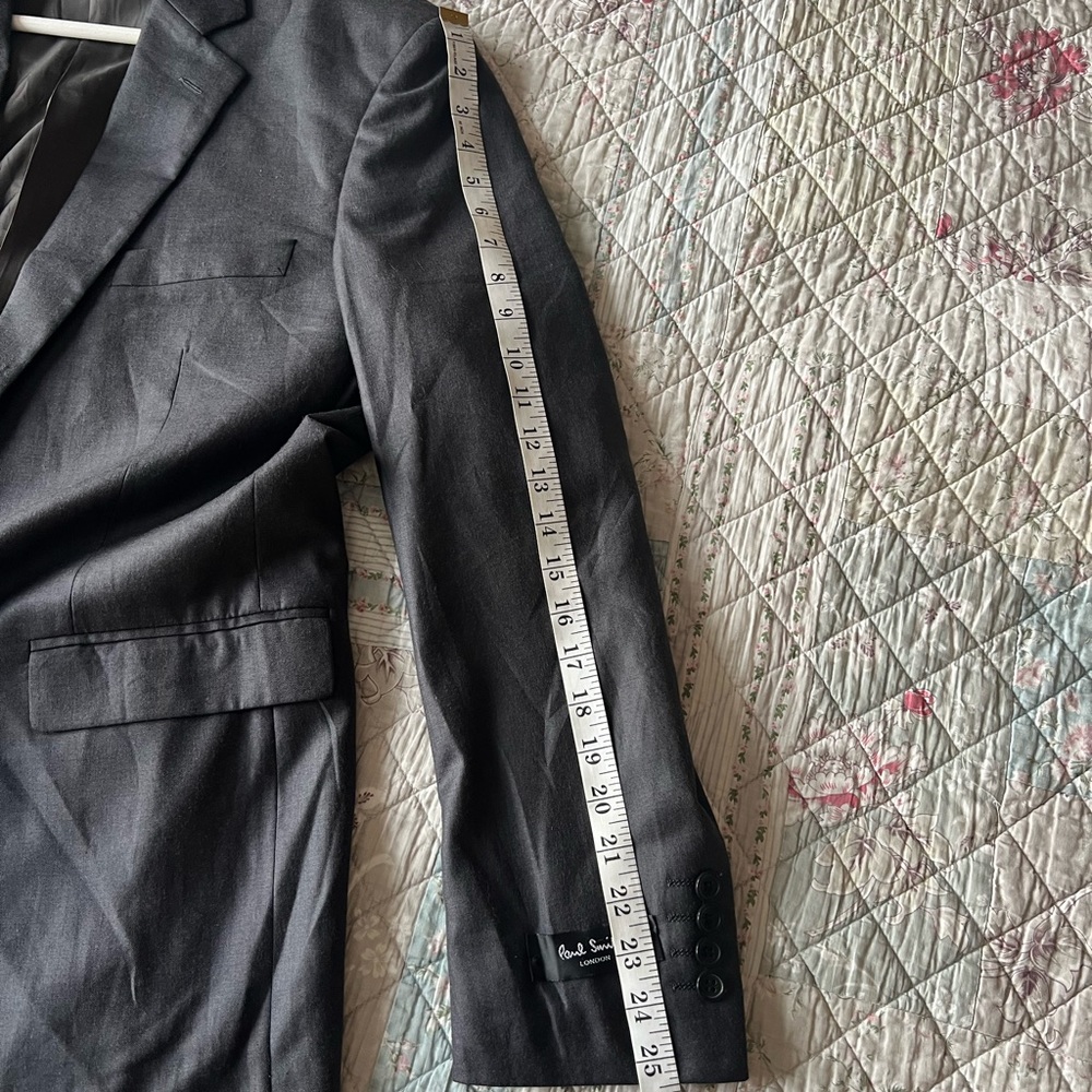 Paul Smith London Men’s Grey Blazer Wool Blend Size 54 Super 140 S NWT - Picture 4 of 16